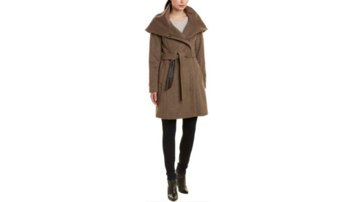 Cole Haan Women's Belted Asymmetrical Wool Coat