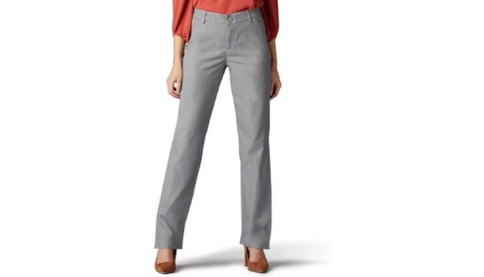 7. Lee Women's Wrinkle Free Relaxed Fit Straight Leg Pant