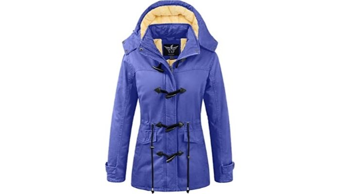 Women's Winter Thicken Military Parka Jacket Warm Fleece Cotton Coat