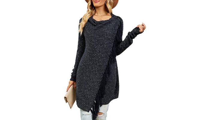 Ceasikery Tassel Hem Sweater