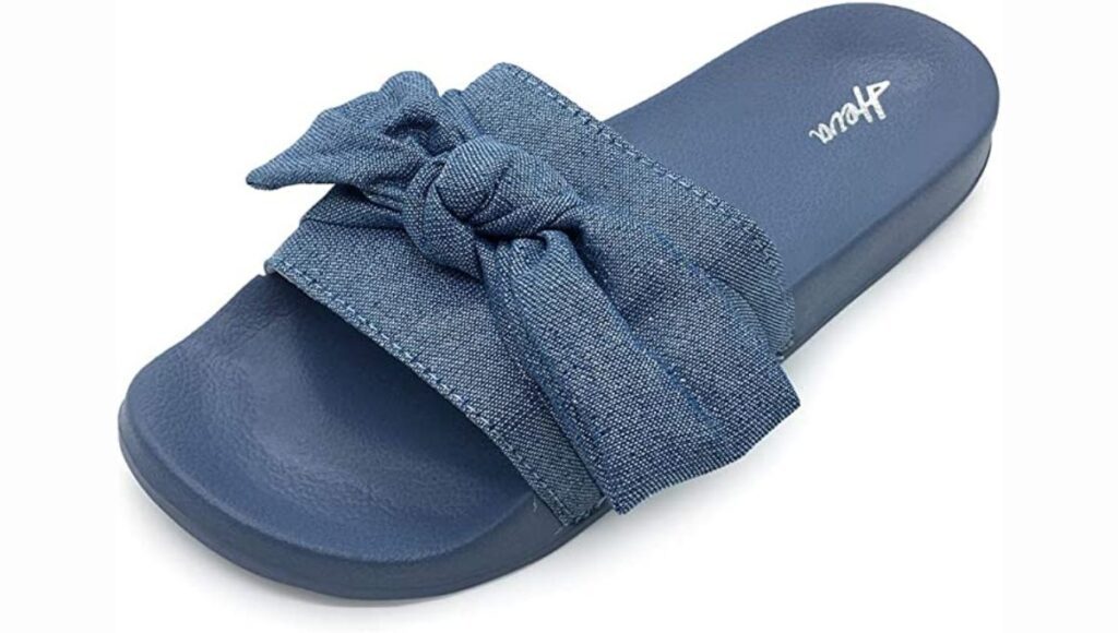 4. Women's Slides Sandals Bowknot Beach Casual Comfort Slippers