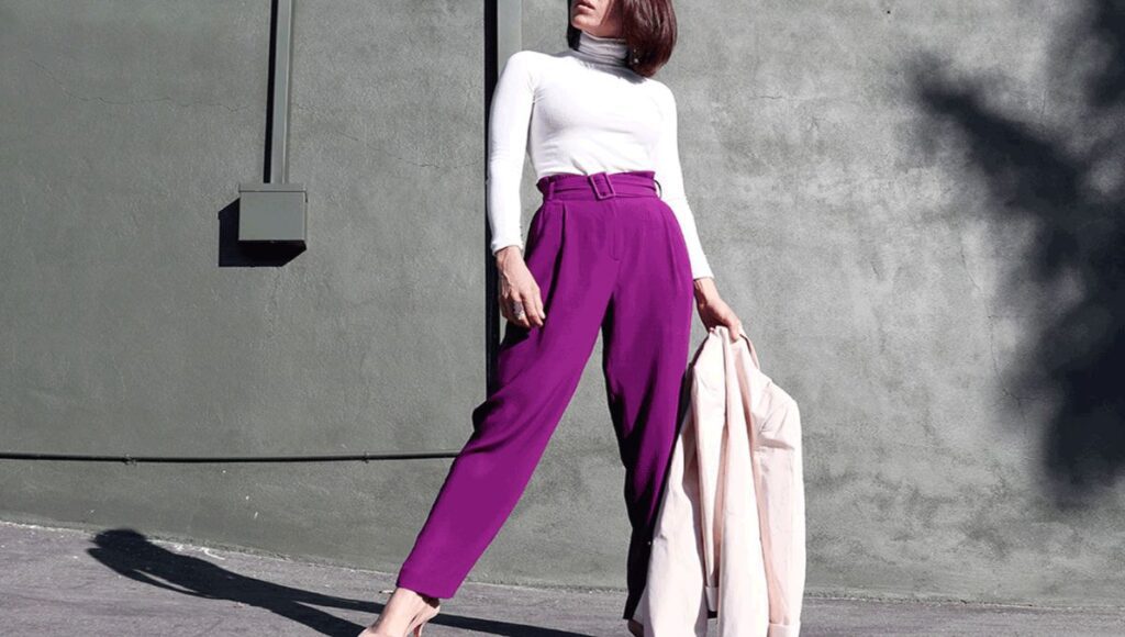 purple pants for women