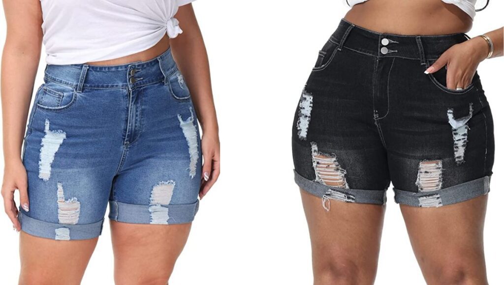 Allegrace Plus Size Denim Shorts