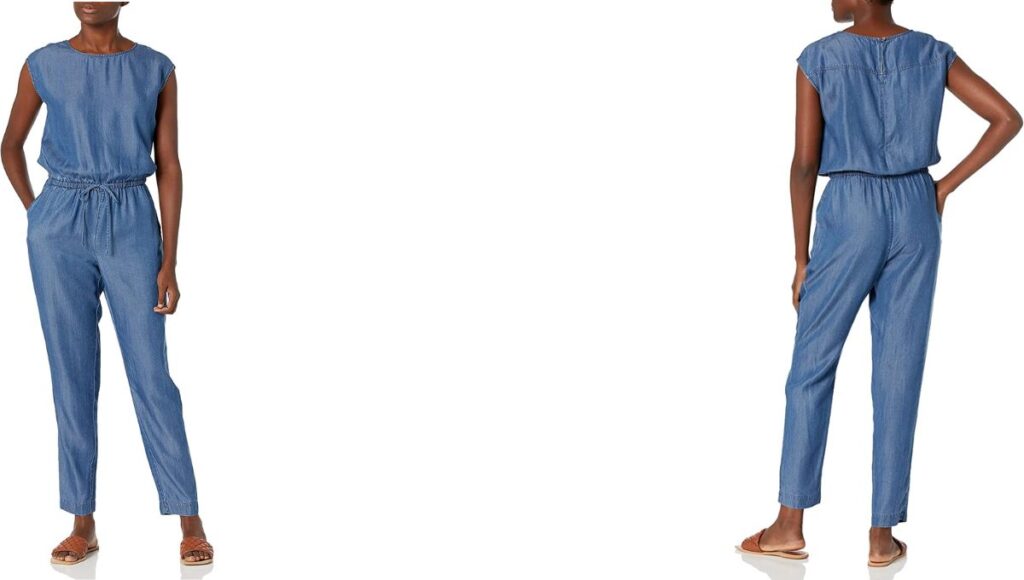 Daily Ritual Women's Tencel Short-Sleeve Jumpsuit