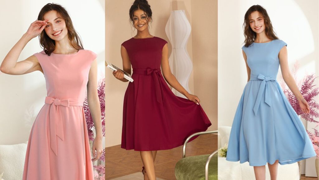 Ritsila Women’sCasual Cocktail Vintage Party Dress