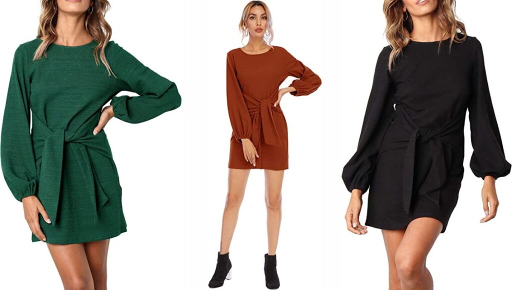 Vivimos Women’s Cotton Long Sleeves Elegant Pencil Dress