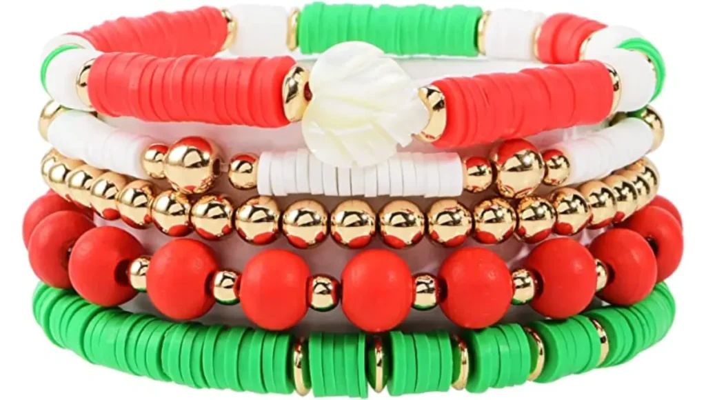 GOOJIDS Surfer Heishi Clay Bead Bracelets for Women