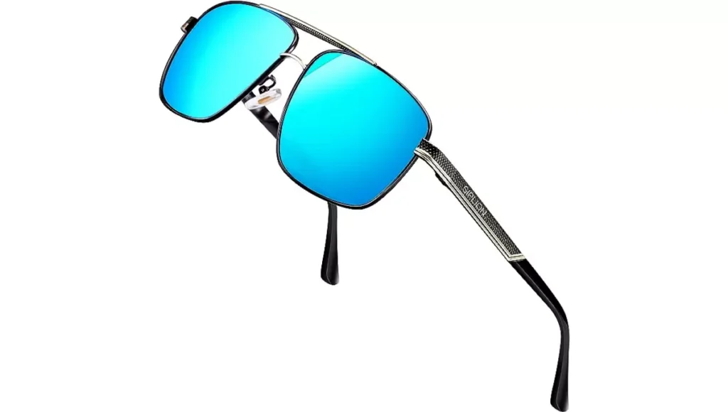 SIPLION Men's Driving Polarized Rectangular Sunglasses