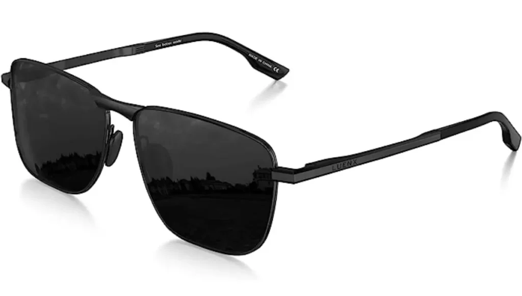 LUENX Rectangular Polarized Aviator