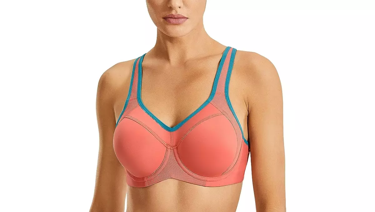 SYROKAN Women's Full Support High Impact Underwire Sports Bra