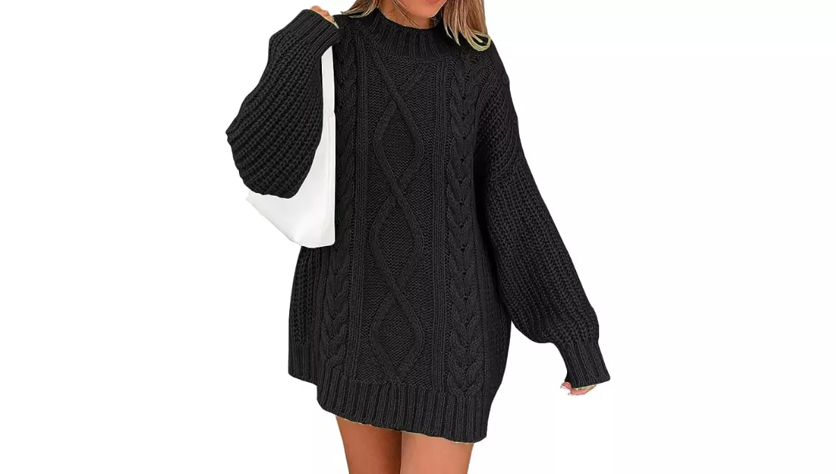 Different Ways to Use a Black Sweater Dress