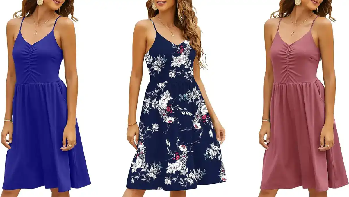 Spaghetti Strap Sundresses With Pockets By YATHON