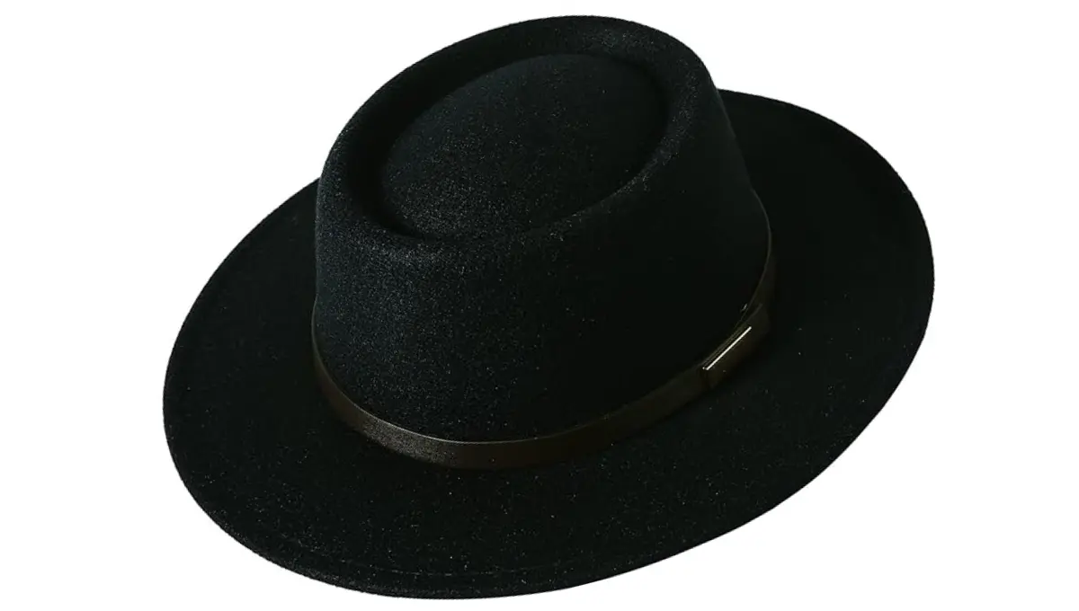 Women Vintage Wide Brim Warm Wool Fedora Hat By Lanzom