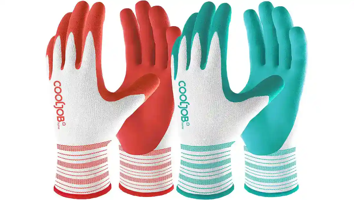 COOLJOB Breathable Rubber Coated Yard Garden Gloves