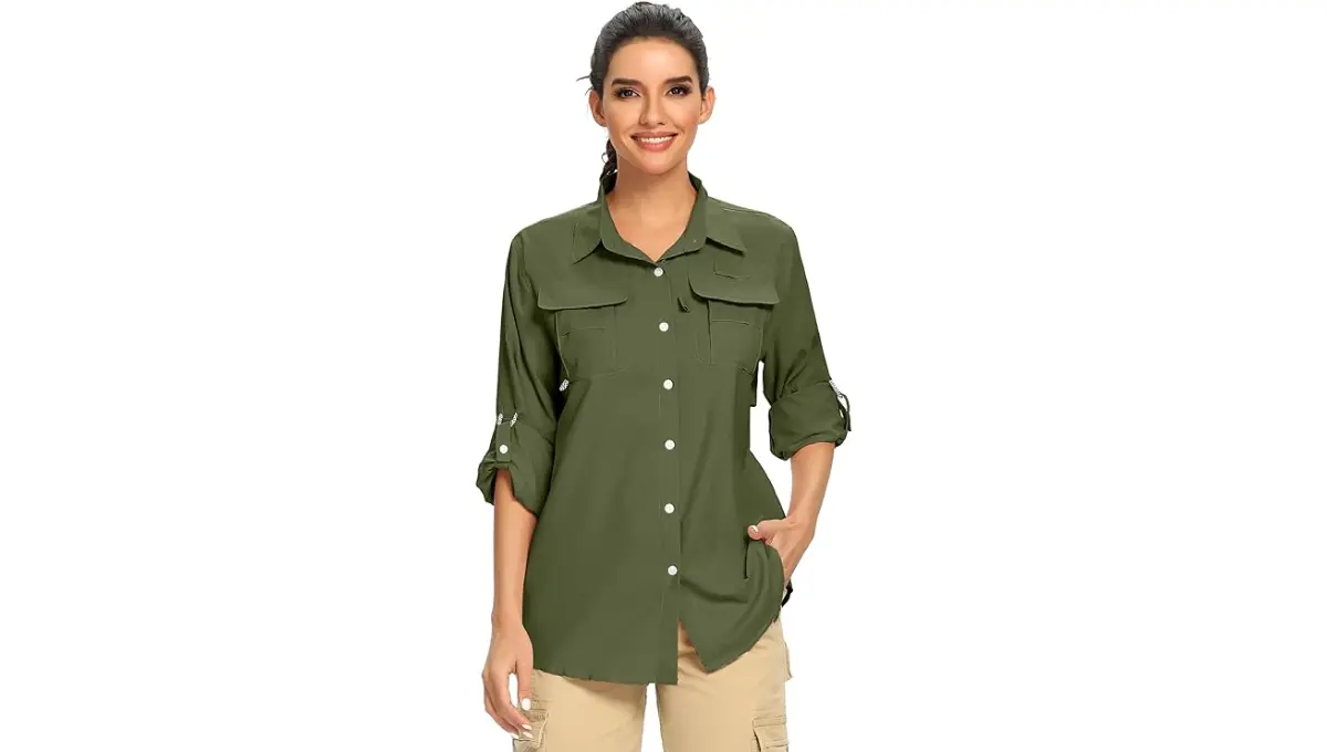 Women's UPF 50+ UV Sun Protection Safari Shirt