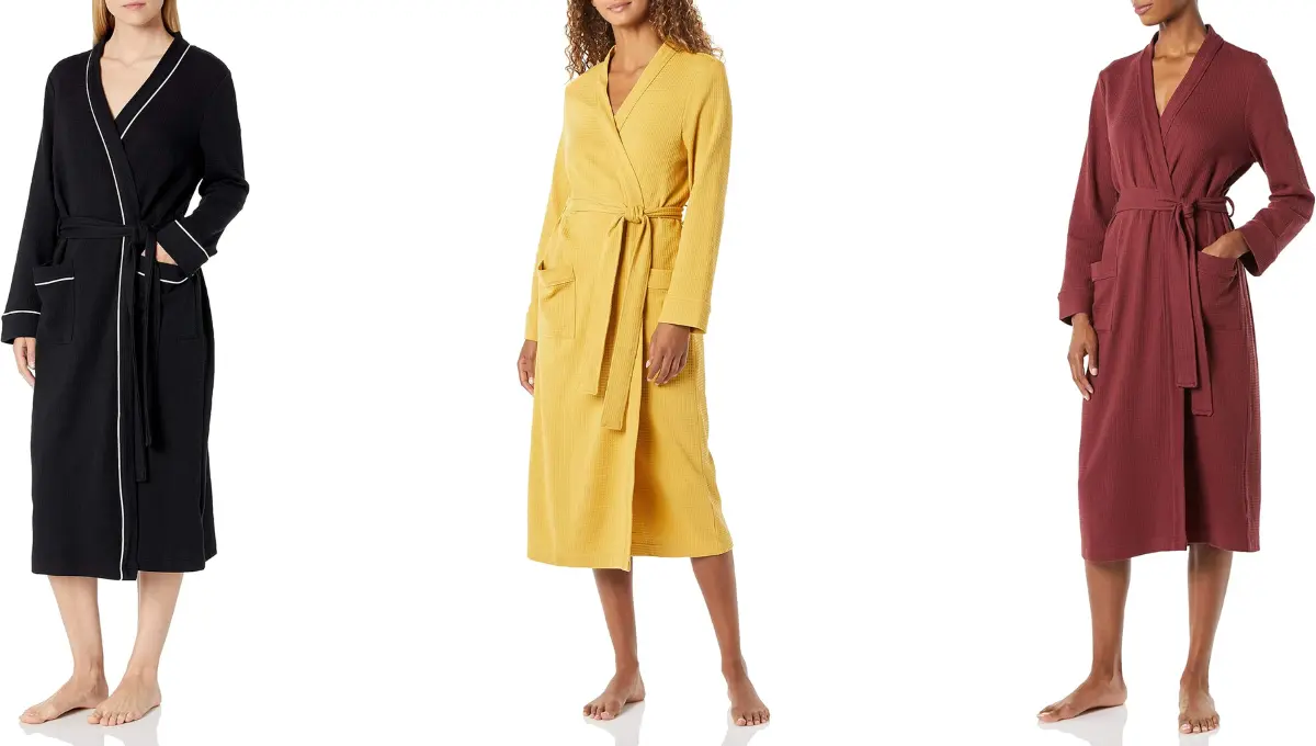 Amazon Essentials: Women's Lightweight Waffle Full-Length Robe