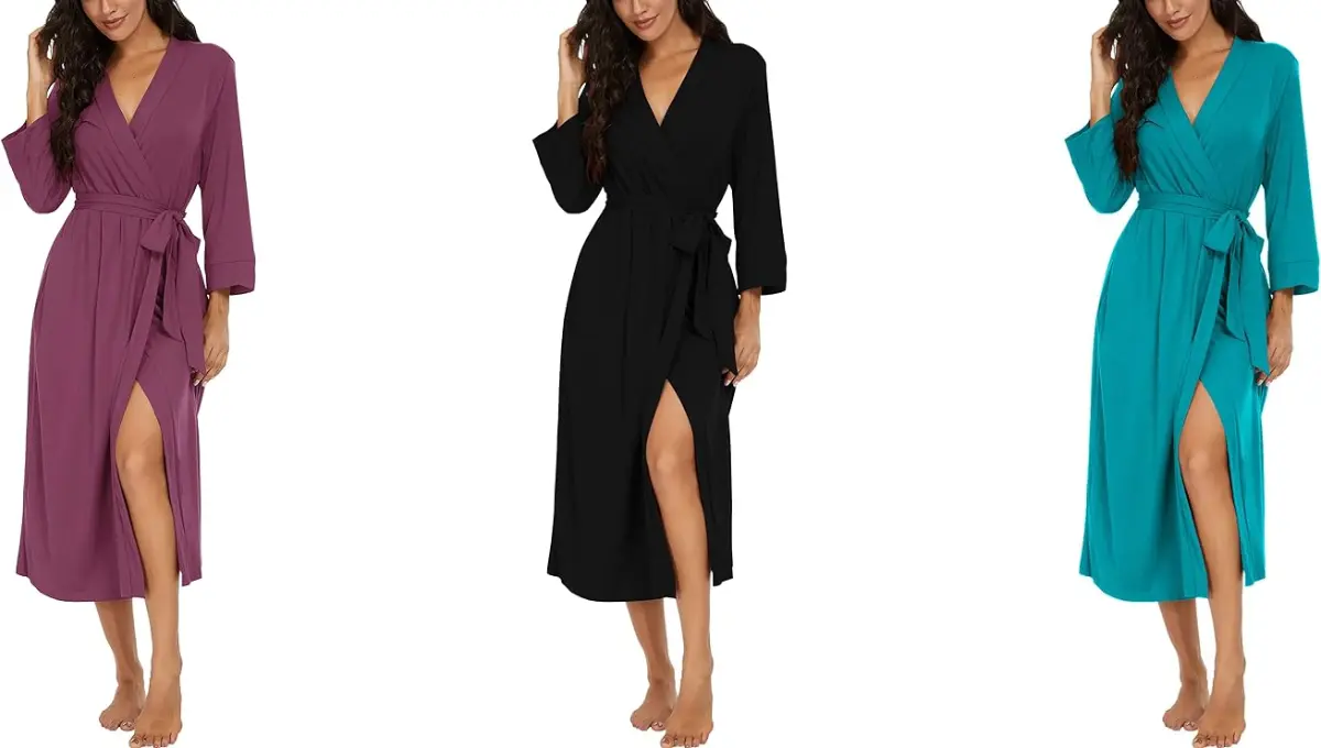 VINTATRE Women Kimono Robes Long Knit Bathrobe