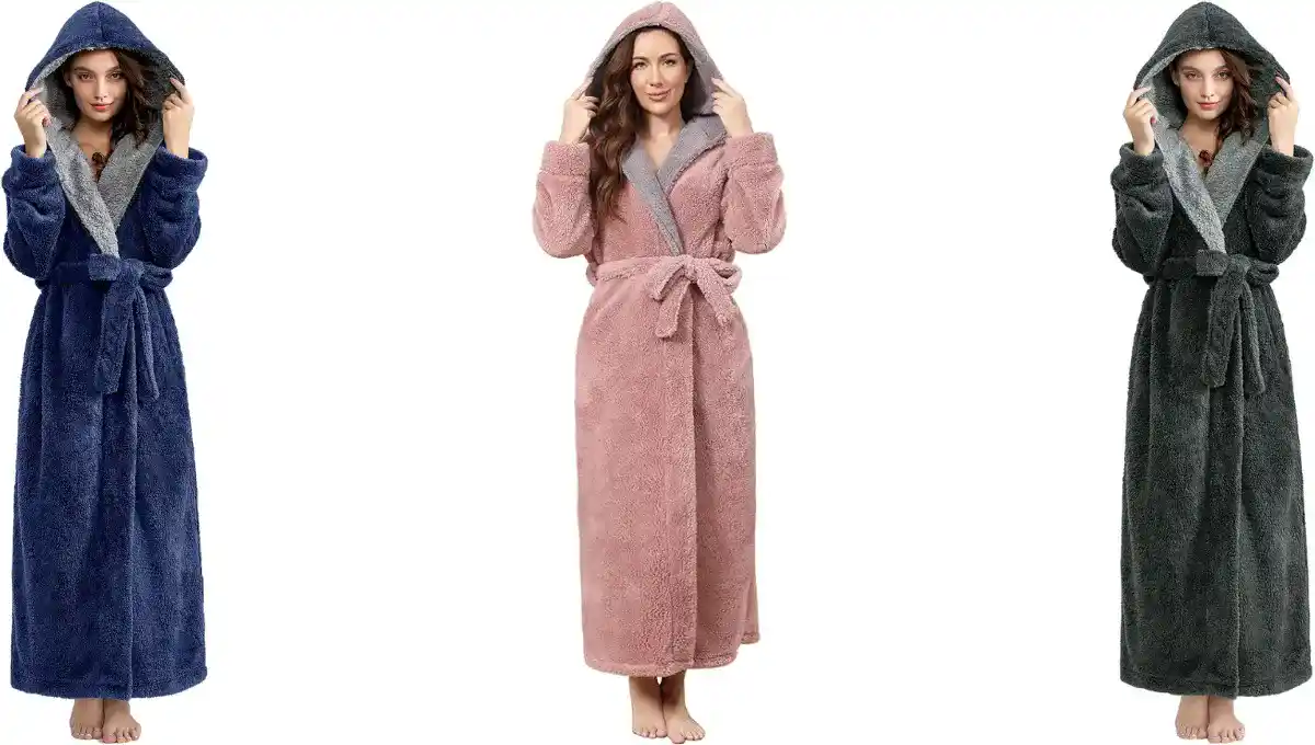 Hellomamma Long Hooded Bathrobe for Women