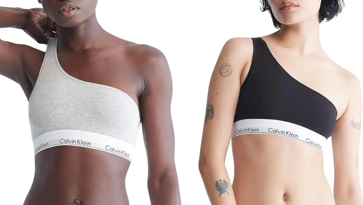 Calvin Klein Women's One-Shoulder Unlined Wireless Cotton Bra