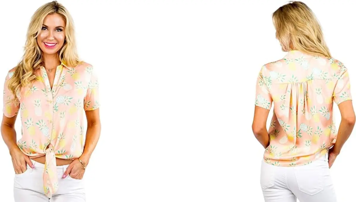 Tipsy Elves Women’s Bright Hawaiian Shirt for summer