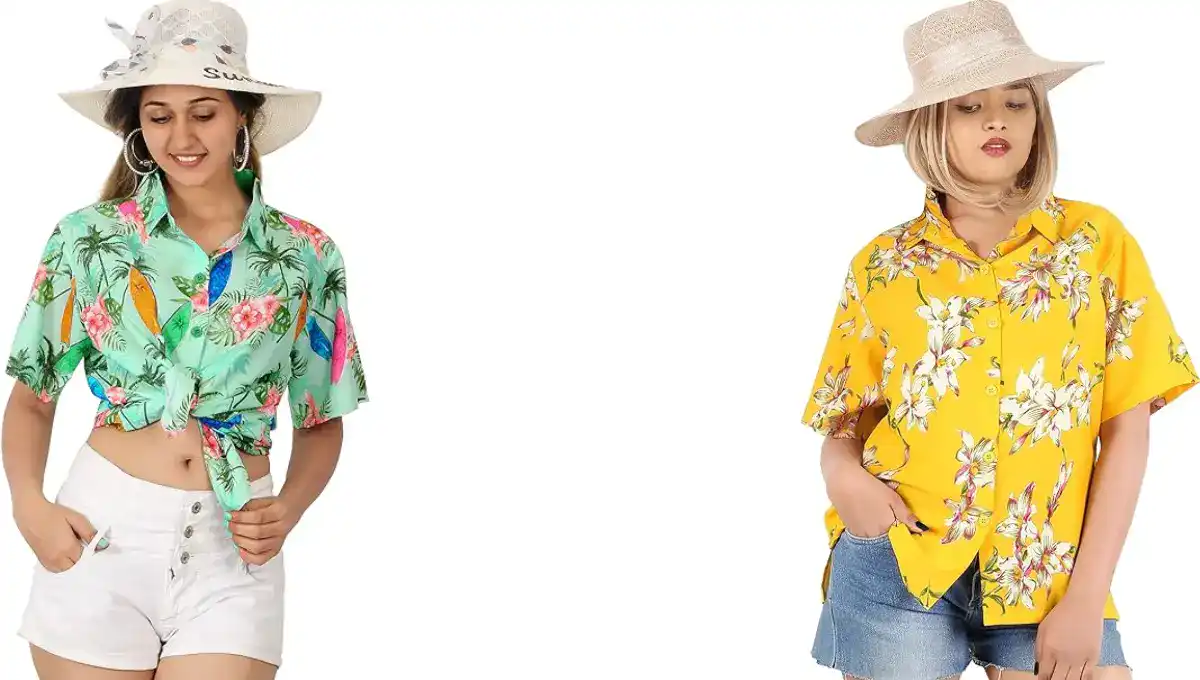 HAPPY BAY Hawaiian Shirts Women Colorful Tops for Women