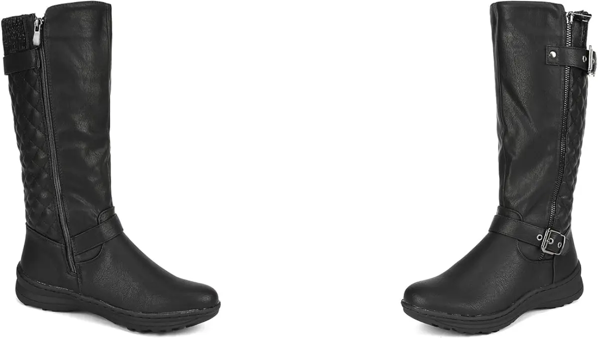 DREAM PAIRS Women's Faux Fur Knee High Boot