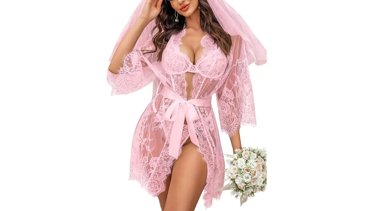 Avidlove Lace Kimono Robe Babydoll Lingerie