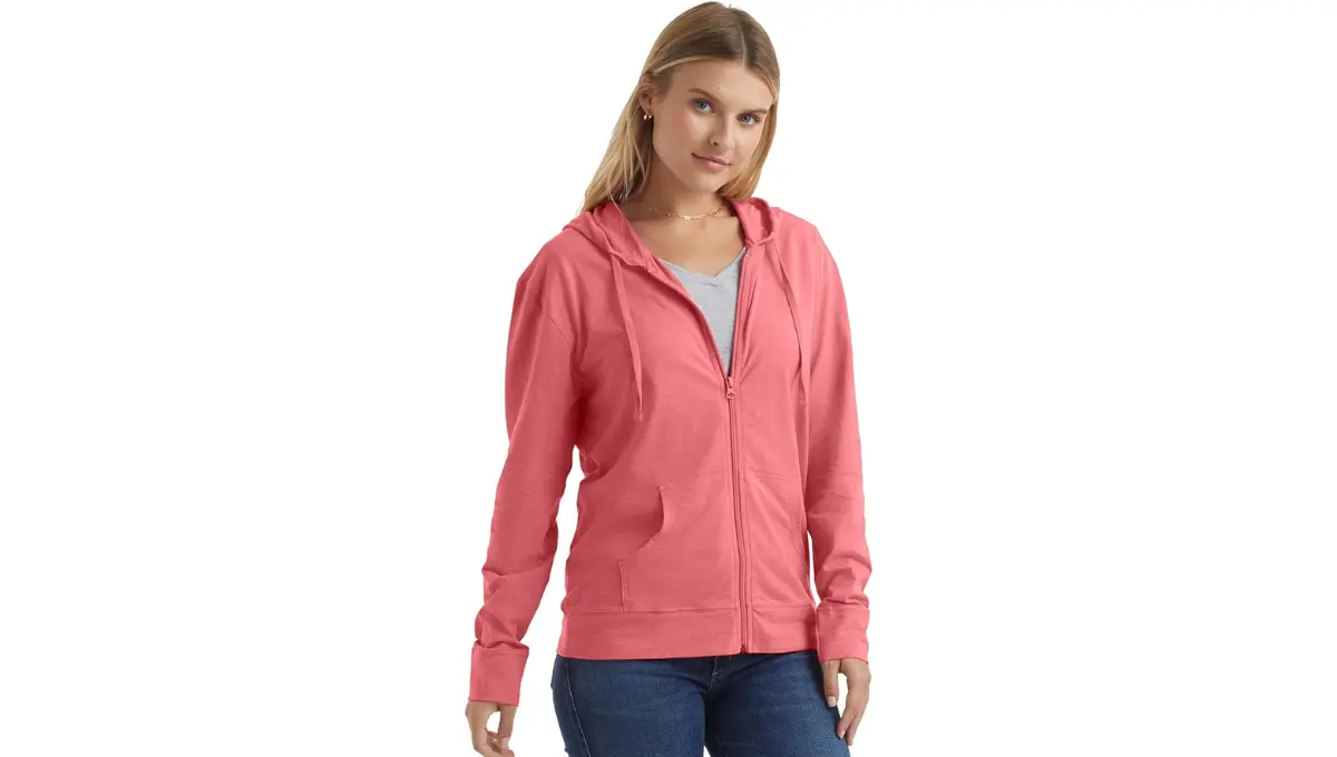 Hanes Women’s Slub Knit Full-Zip Hoodie