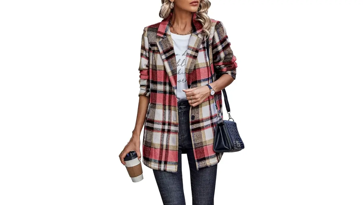 PRETTYGARDEN Women's 2024 Plaid Shacket