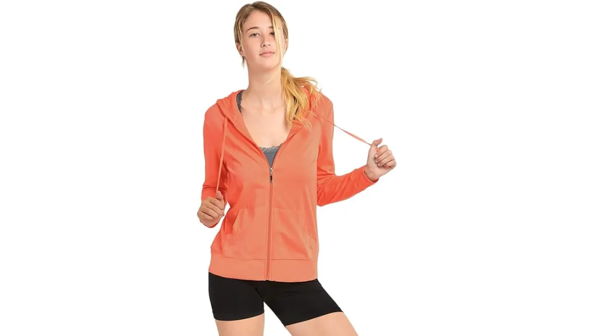 Women's Lightweight Cotton Zip-Up Hoodie Jacket