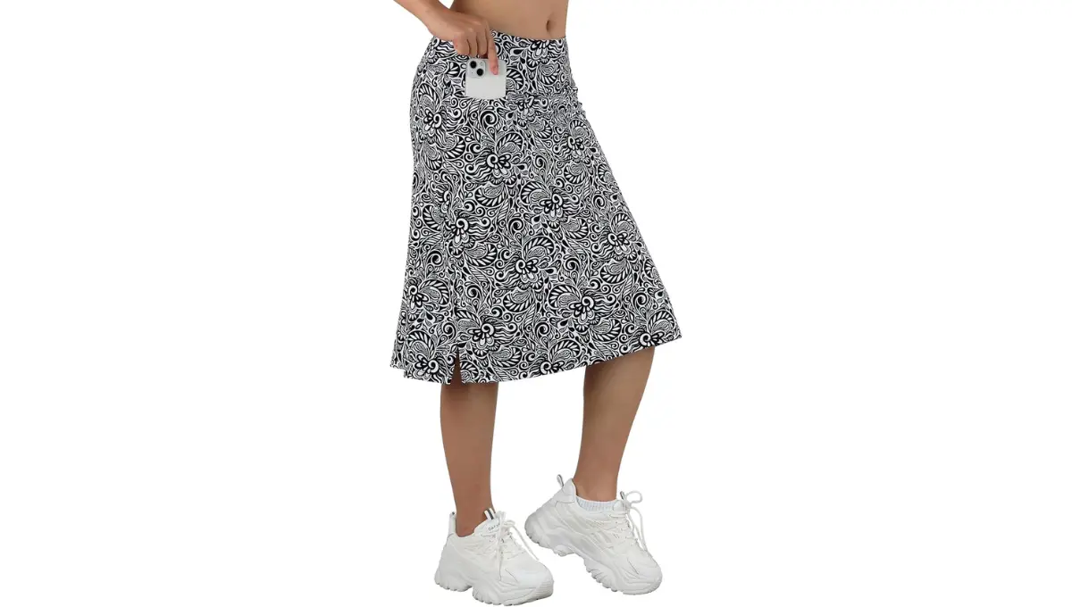 Women’s Midi Length Skorts Skirts With 3 Pockets By Beroy