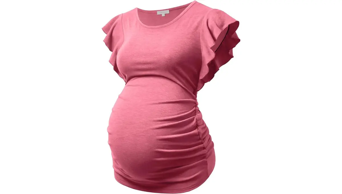 Bhome Maternity Tops Flying Shorts Sleeve