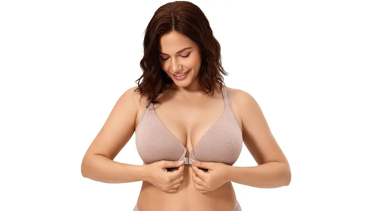 CALVENA Women's Racerback Front Closure Bra
