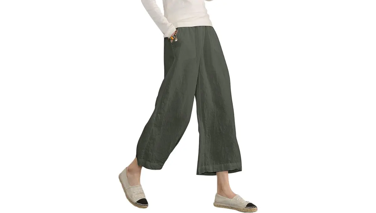 ECUPPER Women's Casual Loose Cotton Trouser