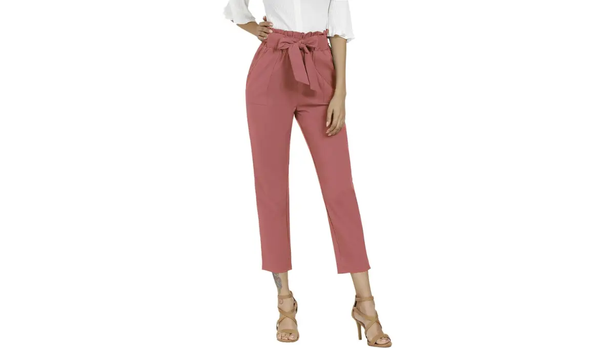 Freeprance Women's Casual Paper Bag Pants