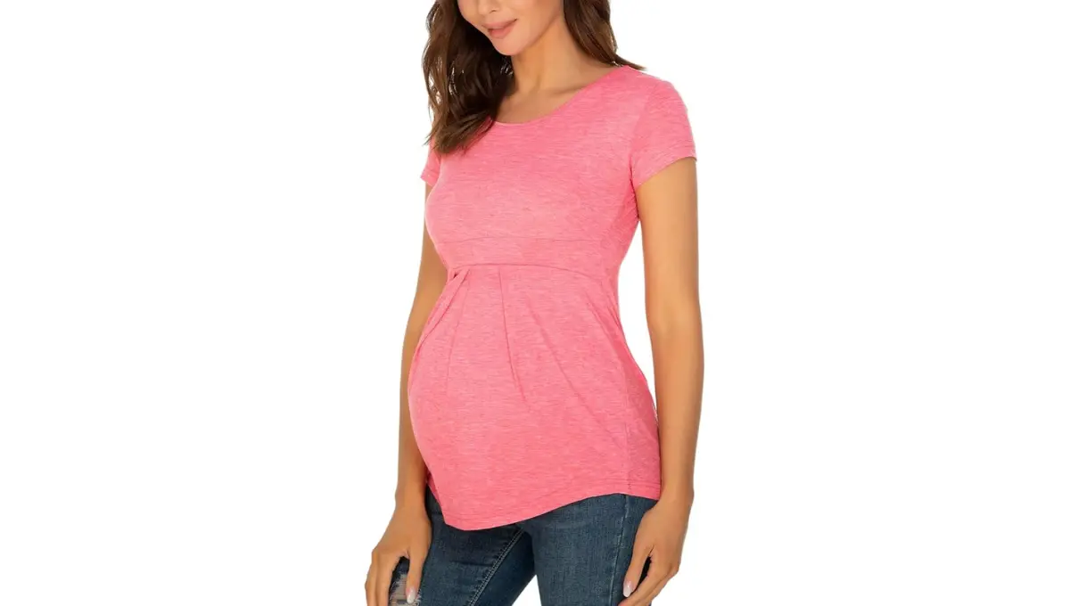 Glampunch Women's Maternity Peplum Tunic Top