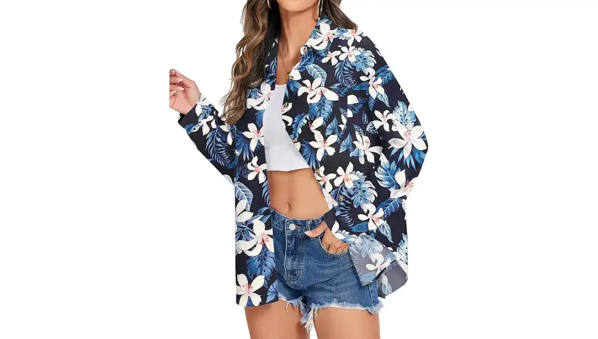 HOTOUCH Women's Cotton Button-Down Shirt