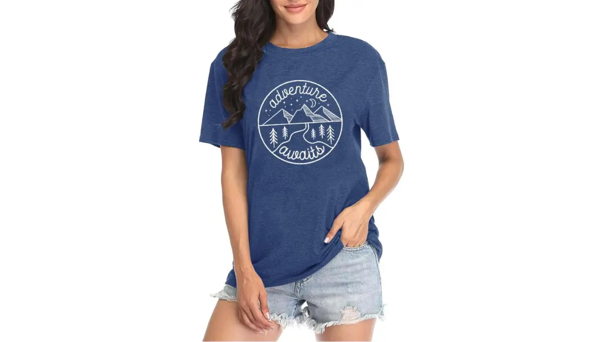 Hiking Mountain Tees for Women Summer Travel Shirt