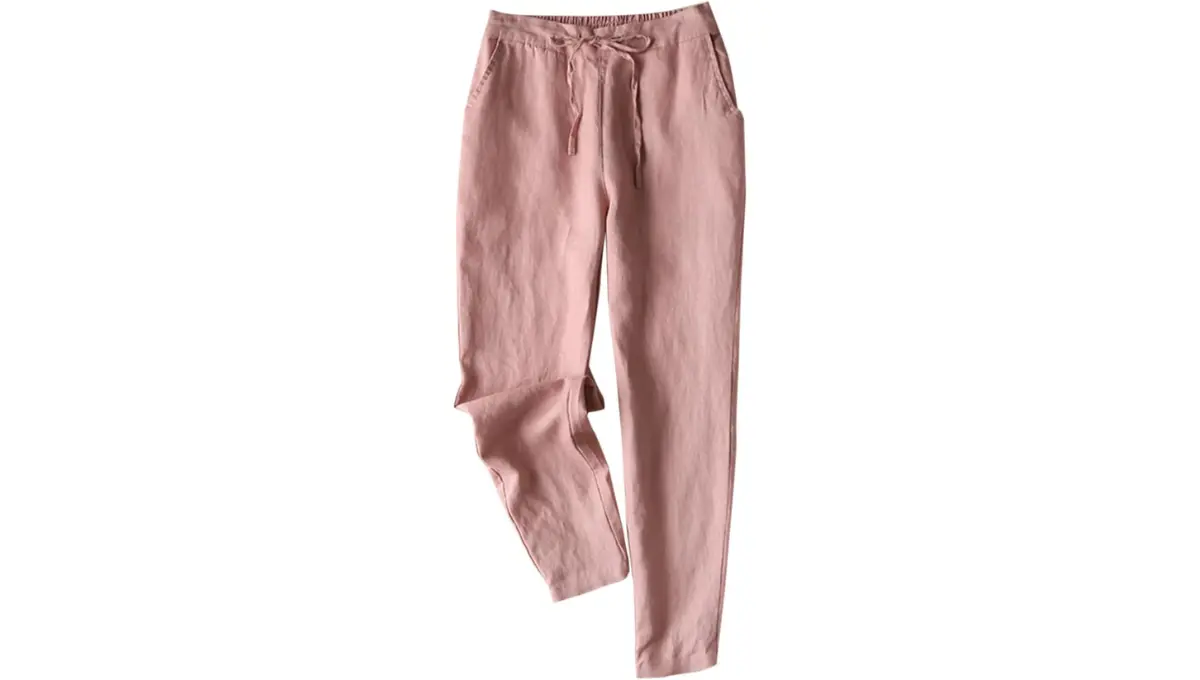 IXIMO Women's Linen Tapered Pants