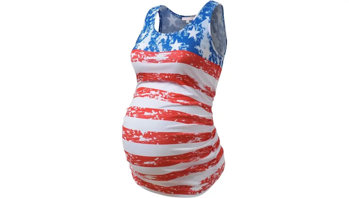 Maternity Ruched Sleeveless Tank Tops