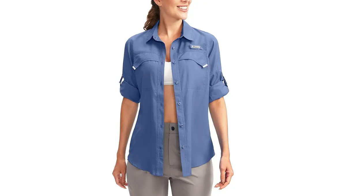Pudolla Women's UPF 50+ UV Sun Protection Hiking Shirt