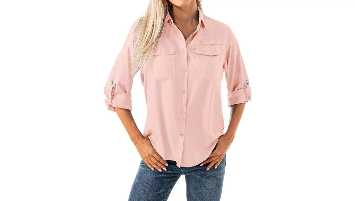 TBMPOY Womens UPF 50+ Sun Protection Hiking Hoodie Shirt