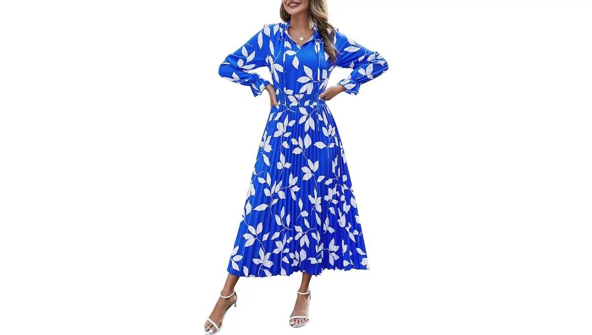 PRETTYGARDEN Women's Fall Long Sleeve A-Line Dress