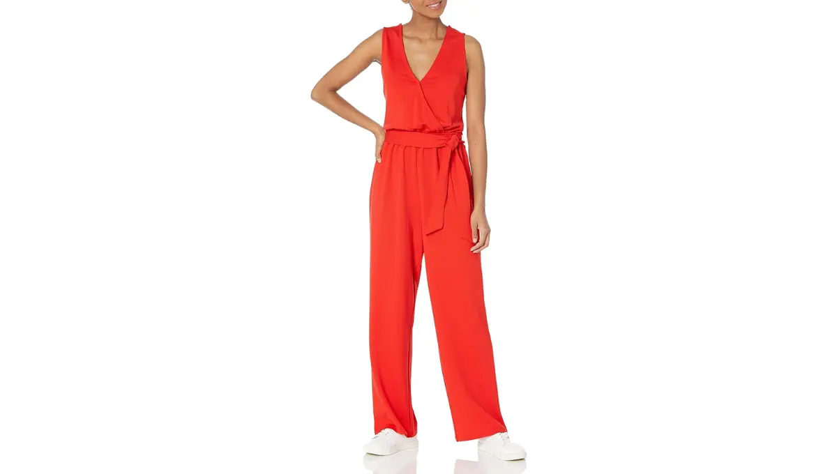 The Drop Women’s @caralynmirand Sleeveless Wrap Jumpsuit