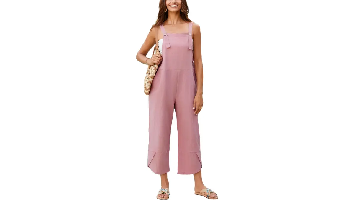 Uaneo Women’s Cotton Adjustable Summer Bib Overalls