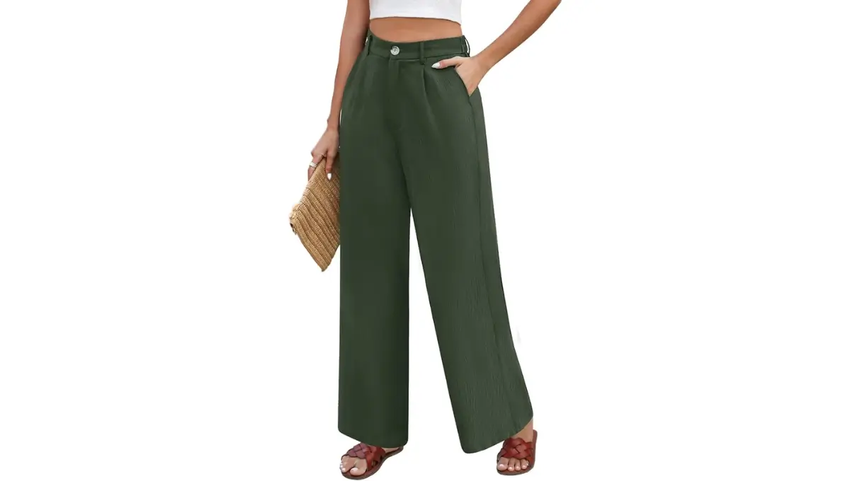 Jyanl Women's Wide Leg Dress Waisted Work Palazzo Pants