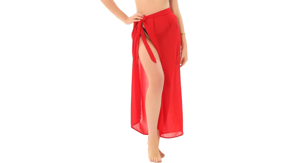 Women's Chiffon Long Sarong Beach Cover-Up Maxi skirt