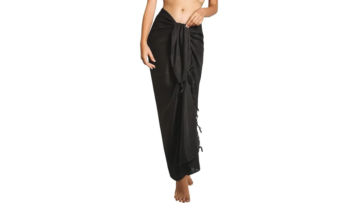 Women's Sheer Long Sarong Beach Pareo Swimsuit Cover-Up maxi skirt