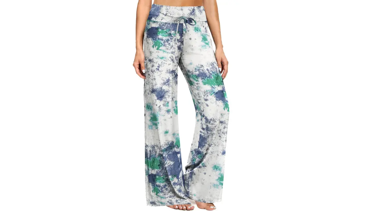 ZOOSIXX Soft Black Pajama wide-leg Pants for Women