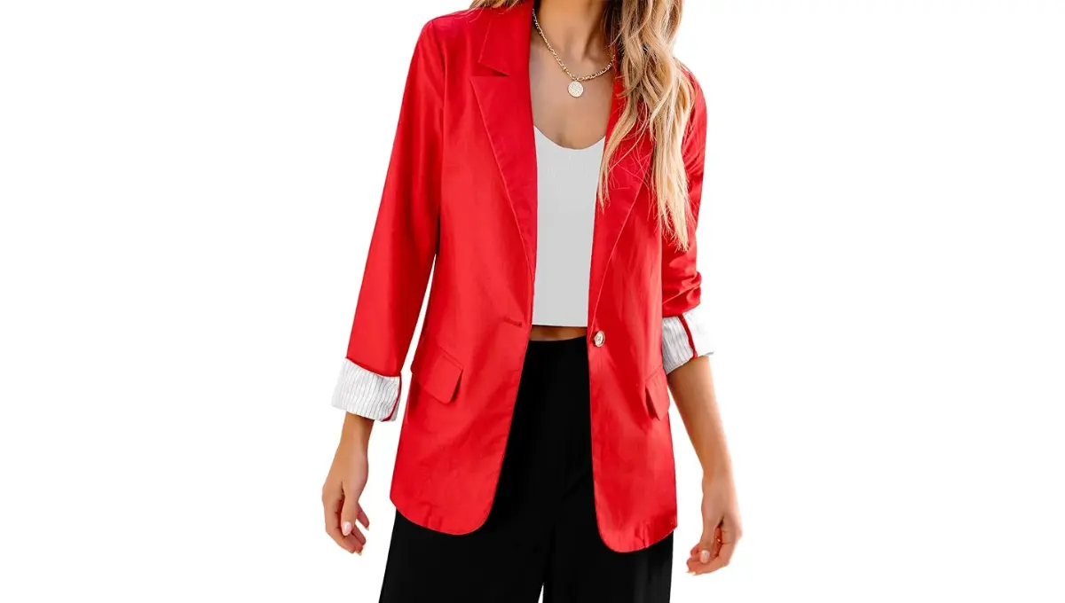 luvamia Women's Business Casual cotton Blazer